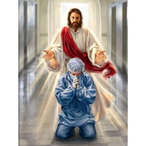 5D Diy Diamond Painting Man Mosaic Religion Full Drill Round Diamond Painting Rhinestone Diamond Painting Embroidery Decor