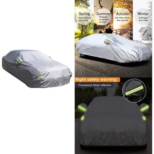 Car Cover Waterproof All Weather UV Protection Sedan Cover Universal Fit Outdoor Full Car Cover