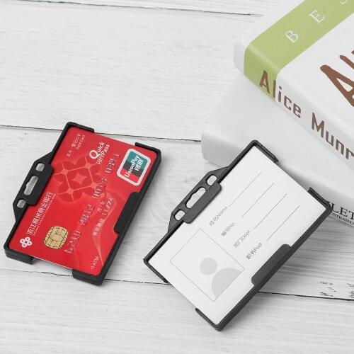 1PC Portable Practical Durable Double Sided Hard Plastic Badge Work ID Card Holders Protector Case Cover Office School Supplies