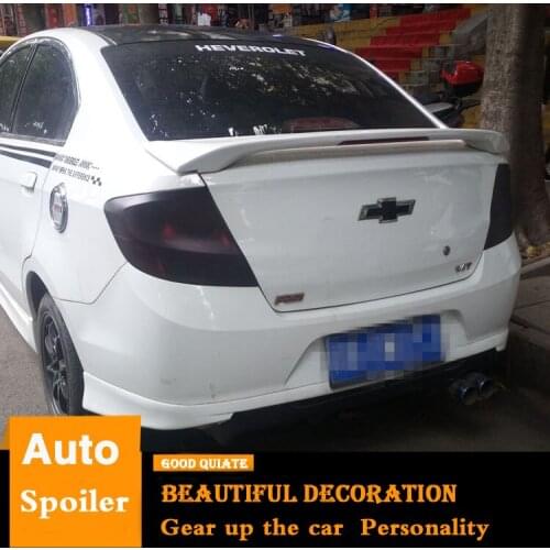 For Chevrolet Sail 3 Spoiler Sport ABS Material Car Rear Wing Primer Color For 2011-2014 SAIL 3 Trunk Rear Spoiler decoration