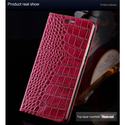 Luxury Crocodile pattern Genuine Leather case for iphone X XR XS 8 plus 7PLUS 6S 12 Pro MAX 11 shockproof Book flip phone case