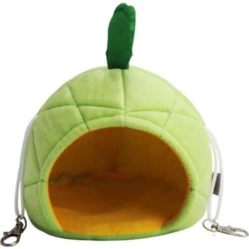 Hamster House Guinea Pig Accessories Hamster Pineapple Cartoon House Small Animal Nest Winter Warm For Guinea Pig/Rat/Hedgehog