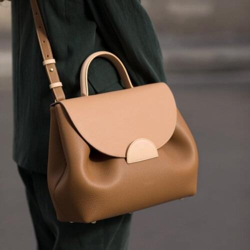 France niche brand 2021 new luxury foreign high-end bag diagonal leather handbag Messenger Bag