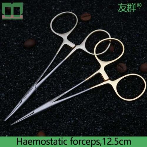 Haemostatic forceps straight handle 12.5cm stainless steel surgical operating instrument cosmetic plastic surgery