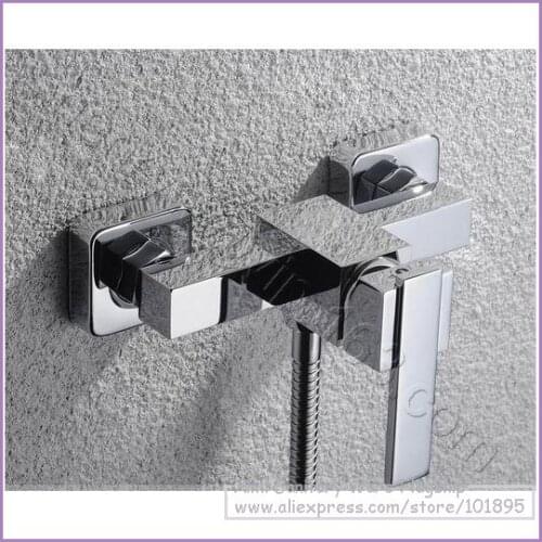 L15786 - Wall Mounted Brass Material Square Shower Faucet