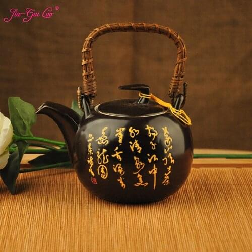 MHV Ceramic teapot 1500ML , large capacity, blue and white porcelain, ceramic handmade teapot, glass tea pot, with filter