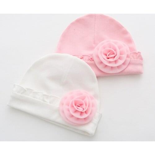 2020 Newest Cute Newborn Baby Girl Comfy Bowknot Hospital Cap Beanie Hat