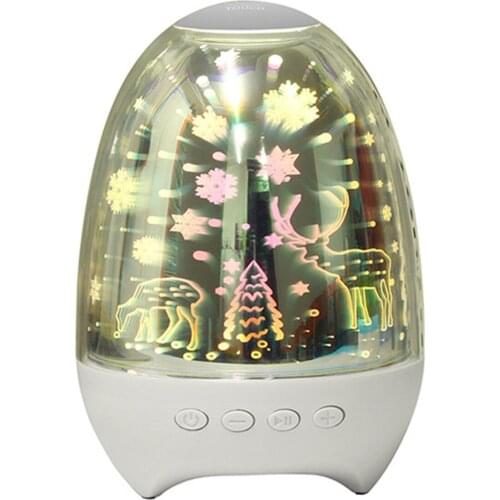 Multifunctional Wireless Rechargeable LED Light Audio BT Speaker Music Player Night Lamp Music Box Lamp