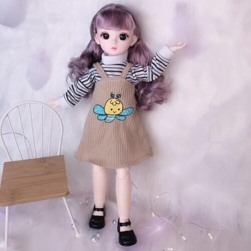 New BJD 1/6 Doll Set 30cm Heigh Dress Up Girl Toy Doll Clothes Set Doll Casual Set Diy Toys for Children