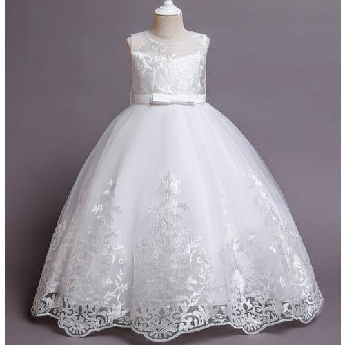 Long Dresses Piano Costume Girl Evening Princess Dress For Girls 3-12 Age Girl Ceremony Wedding Dress Birthday Party Vestidos