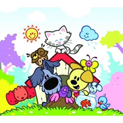 Full Square/Round Drill 5D DIY Diamond Painting "Cartoon Woezel Pip" 3D Embroidery Cross Stitch Mosaic Rhinestone Decor