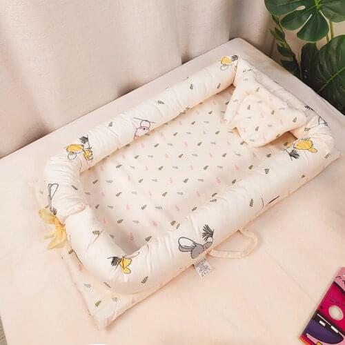 90*50cm Baby Bed Portable Fold Baby Crib Newborn Sleep Bed Infant Travel Bed With Bumper Mattress For Baby Room