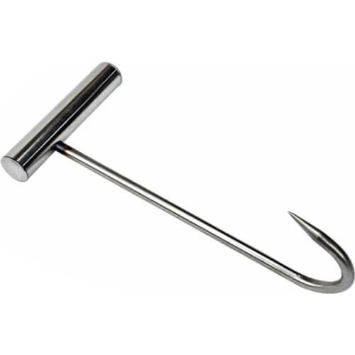 Stainless Steel Meat Practical Pork Roasted T-Hook Beaf Chicken Hook for Store Restaurant Barbecue Butchering Tool