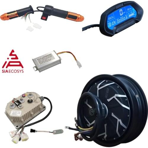 QSMOTOR 12inch 3000W 72V 90kph Hub Motor with QSKLS7230H controller and kits for Electric Motorbike