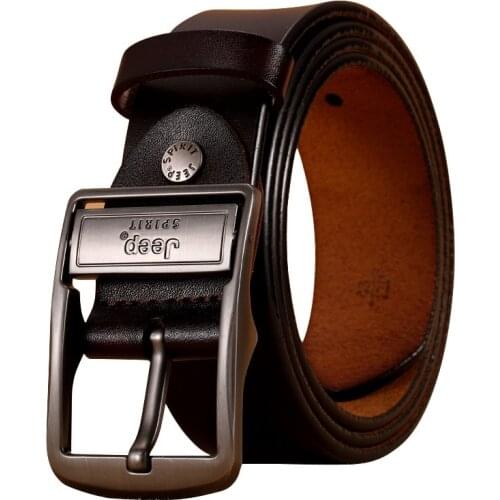 Luxury Brand Genuine Leather Belt Men Business Casual Cowskin Split Leather Designer Belt Pin Buckle Mens Belt Ceinture Homme