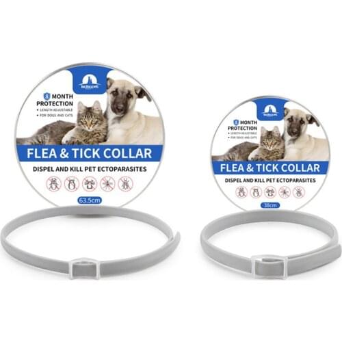 Silicone Dog Cat Removes Flea And Tick Collar Dogs Cats Up To 8 Month Flea Tick Collar Anti-mosquito And Insect Repellent New