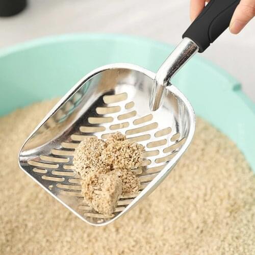 Cat Litter Scoop Big Metal Litter Scoop for Kitty Sifter with Deep Shovel and Ergonomic Handle Made of Heavy Duty Solid Aluminum