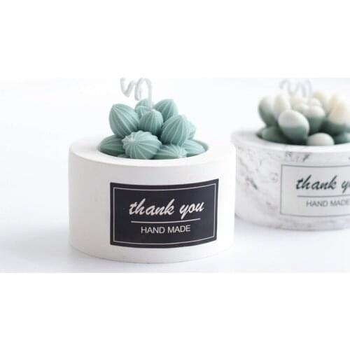 Succulent Cactus Plant Shape Silicone Mold Diy Scented Candle Diffuser Stone Decorative Mold