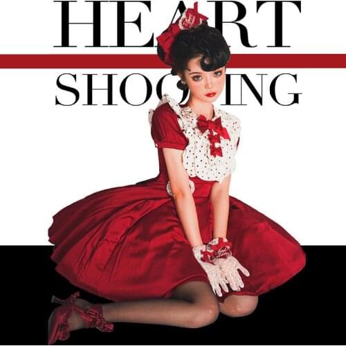 Lolita Retro OP Dress Lolita Short Sleeve Heartbeat OP Summer Medieval Gothic Dress For Girls 80s 90s Cosplay