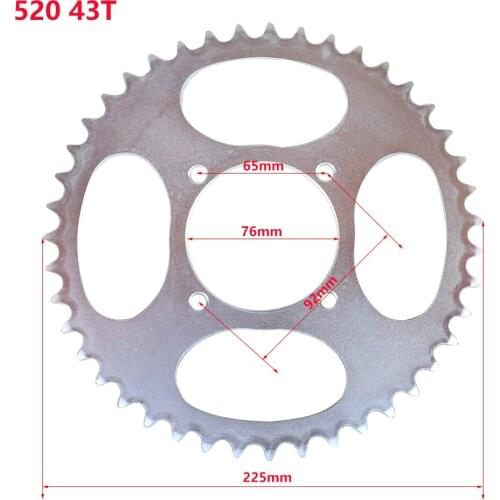 High Quality 520 43tooth 43T Rear Sprocket for ATV Quad Pit Dirt Bike Buggy Go Kart Motorcycle Motor Accessories