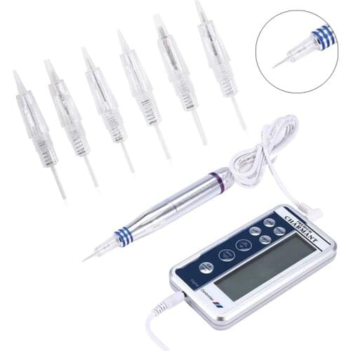 10pcs 1R Tattoo cartridge Needles Disposable Sterilized for Permanent Makeup Needle Tip Eyebrow lip Micropigmentation Device pen