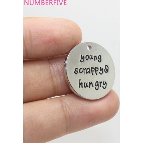 10pcs/ Alloy plating white k 22mm yong scrappy hungry charm pendant for jewelry diy making