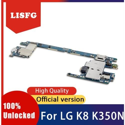 100% Unlocked Mainboard For LG K8 K350N Motherboard With Chips Full Tested For LG K8 K350N Logic Board With Android System