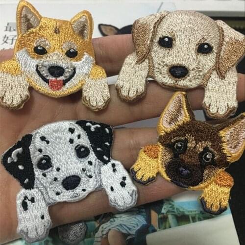 AHYONNIEX Brand Cute Chihuahua Shiba Dog patch babys clothing patches backpack decoration small applique small iron on patch