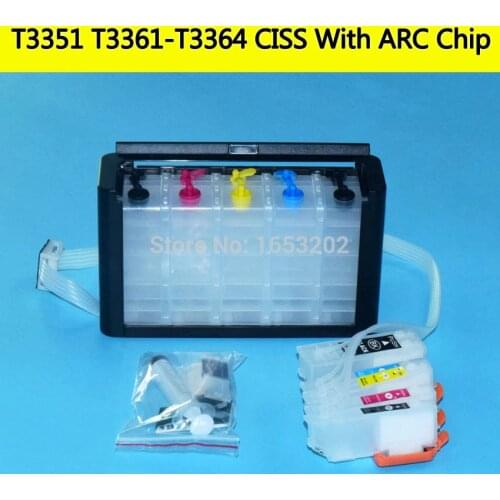 33XL T33 T3361-T3364 Auto Reset Chip Continuous Ink Supply System For EPSON XP 530 640 645 635 630 540 830 900 XP7100 Ciss