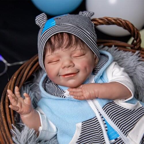 50cm Bebe Boneca Reborn Bebê reborn Enraizado Fibra de Cabelo Flor Vestido Chupeta Magnética Presente de Criança