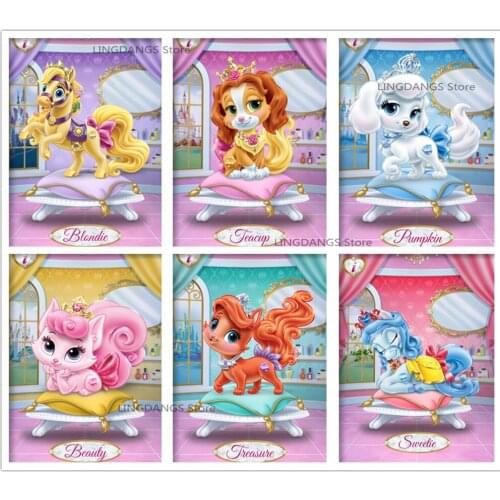 5d Diy Diamond Painting Disney Cartoon Animal Princess Movie Poster Diamond Mosaic Cross Stitch Full Drill Kits Home Decor Gift