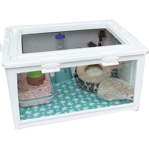 African Mini Hedgehog Living Cage Supplies Feeding Box Insulation Climbing Box Hamster Cage Sugar Glider Feeding Box