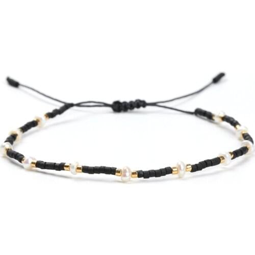 Go2Boho Freshwater Pearl Bracelet Jewelry 2021 Summer Beach Pearls Tiny Miyuki Beads Bracelets For Women Holiday Small Pulseras