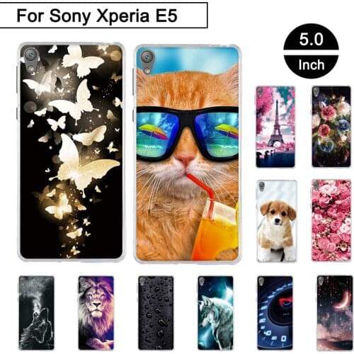 Case For Sony Xperia E5 F3311 F3313 5.0" Back Silicone Phone Cover For Sony Xperia E 5 Soft TPU Fundas For Sony Xperia e5 Shells