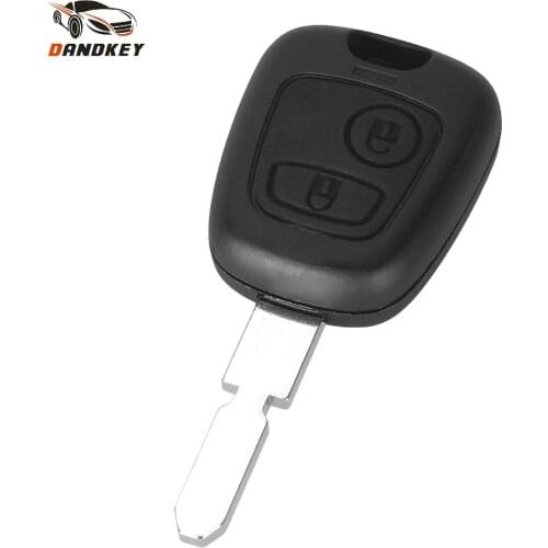 Dandkey 2 Button Remote Key Fob Case Uncut Blade For Peugeot 407 107 205 206 207 307 406 Free Shipping key shell
