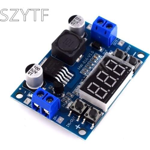 DC-DC adjustable step-down power supply module LM2596 voltage regulator with voltmeter display digital display 3.3V 5V 12V