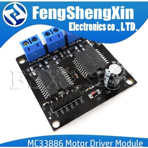 Dual MC33886 Motor Driver Module 5A for Robot Smart car 5-12V