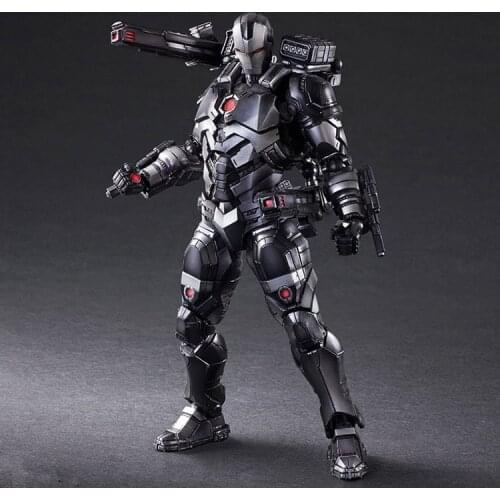 Play Arts Marvel Avengers Ironman War Machine Super Hero Black Iron man BJD Action Figure Model Toys