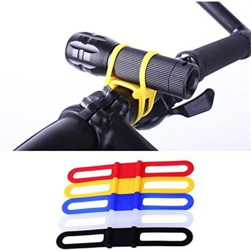 Mount Elastic Silicone Phone Fix Bicycle Tie Light Cycle Strap Bike Flashlight holder Mobile Torch Bandage Band Fastener