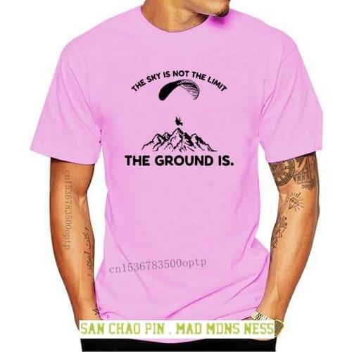 Funky Paragliding T Shirt Paraglider Graphic Cool T Shirts For Men O Neck Short Sleeve Tees Shirt 013288