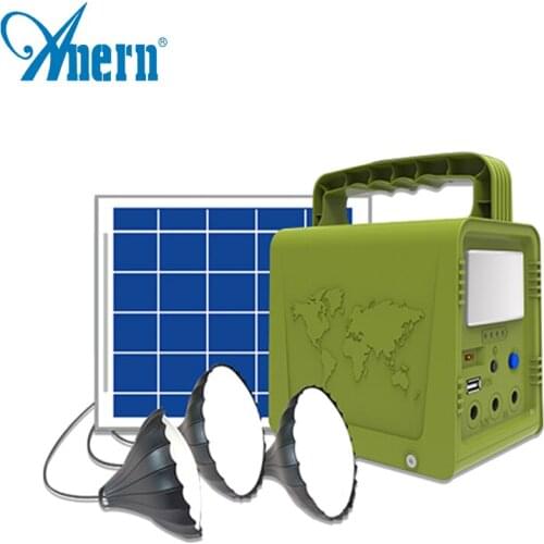 Anern 18W Solar Panel Power Storage Generator Home System Kit 5V USB Charger r Portable Solar Generator For Outdoor
