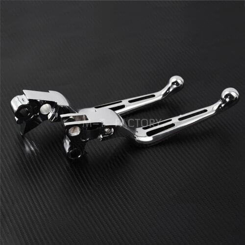 Chrome Motorcycle Brake Clutch Hand Levers 2PCS For Harley Touring Softail Dyna Touring Street Glide XL 1200 883 Fat Boy FXDB