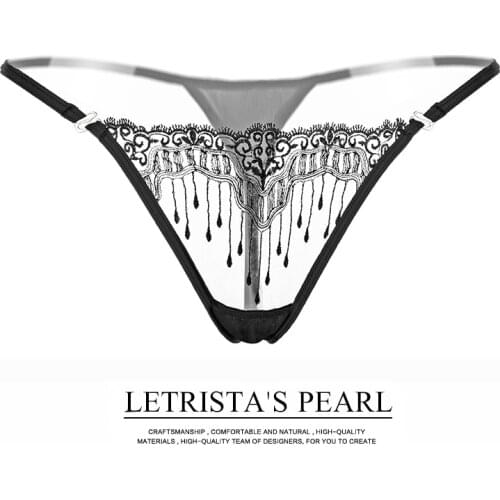 Hot ! Sexy Lady Panties Thong Embroidery Transparent G String Sexy Women Underwear Seamless Sexy Panty Female Underpants T-back