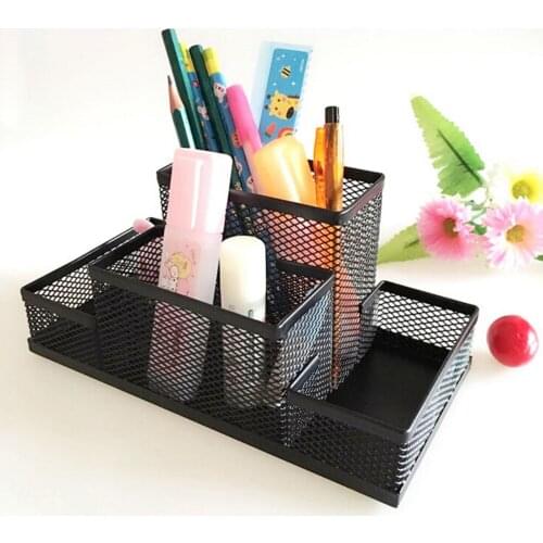 Makup Brush Holder Storage Mesh Cube Metal Stand Combination Holder Accessories Organizer Pen Brush Supplies