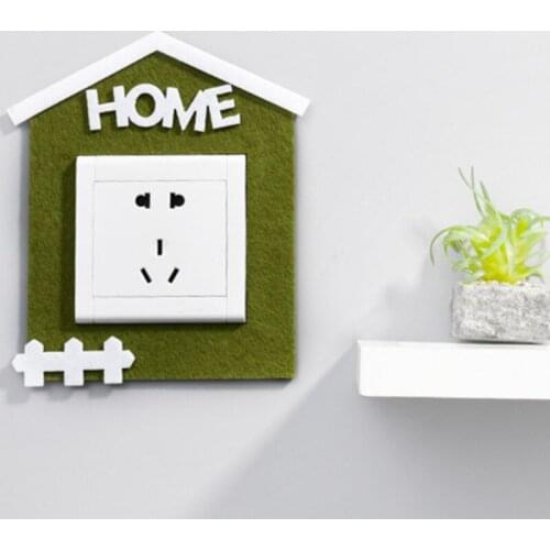 Cute cartoon felt switch stickers hollow switch stickers creative home without damaging the wall felt switch stickers