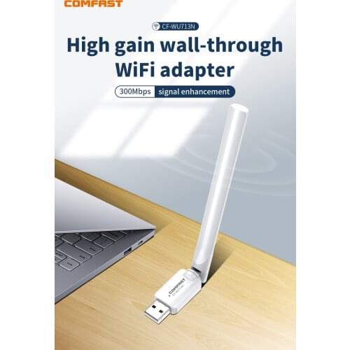 MT7603 Wifi USB Adapter 300Mbps Wireless 2.4GHz Antenna Ethernet PC Dongle Wi fi Adapter Lan 11N Wifi Receiver Windows MAC