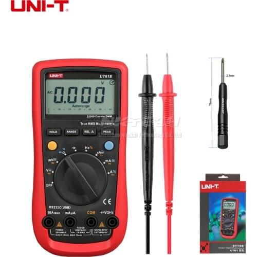 UNI-T Digital Multimeter UT61E UT61D UT61C UT61B UT61A Auto Range True RMS AC DC Volt A Capacitance Frequency Resistance Tester