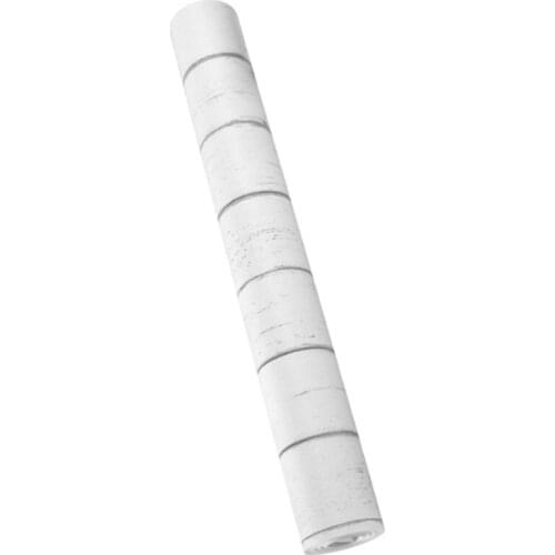 LBER White Stripes Retro Mediterranean Style Wallpaper, Nostalgic Wood Grain Non-Woven Wallpaper Background Wall Wallpaper