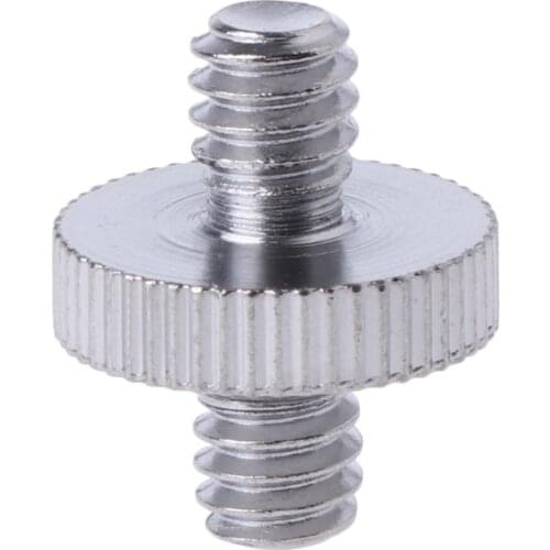 New Double-headed 1/ 4" Male Screw Thread Convert Adapter For Camera Tripod Ballhead