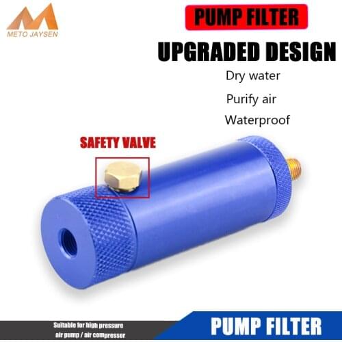 PCP Paintball M10x1 Hand Pump Filter Water-Oil Separator with Quick Couplers Air Filtering 50cm Pressure Hose 300bar 4500psi